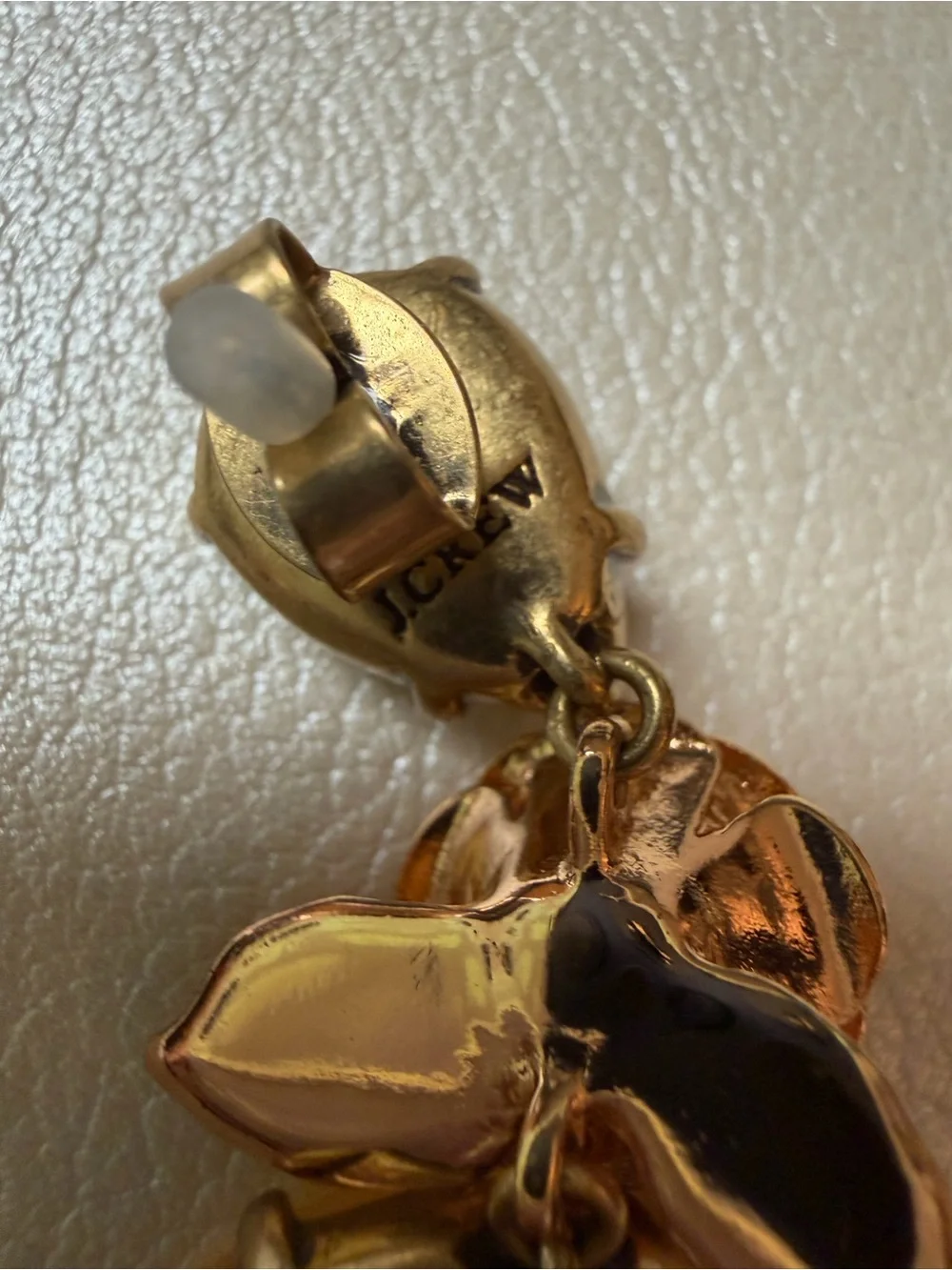J. Crew Gold-Tone Yellow Drop Floral Dangle Earrings